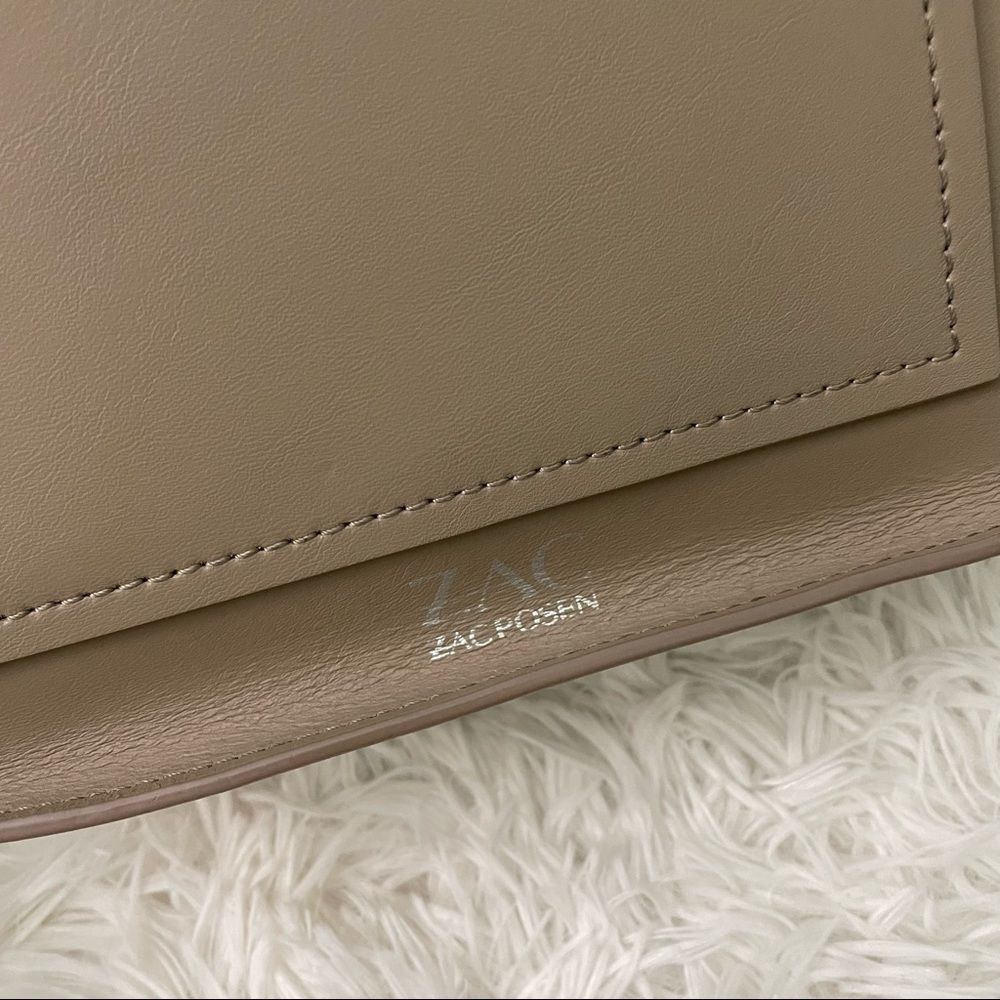Zac Posen Eartha Iconic Saddle Shoulder/ Crossbody Bag - Beige sz small - Picture 10 of 16